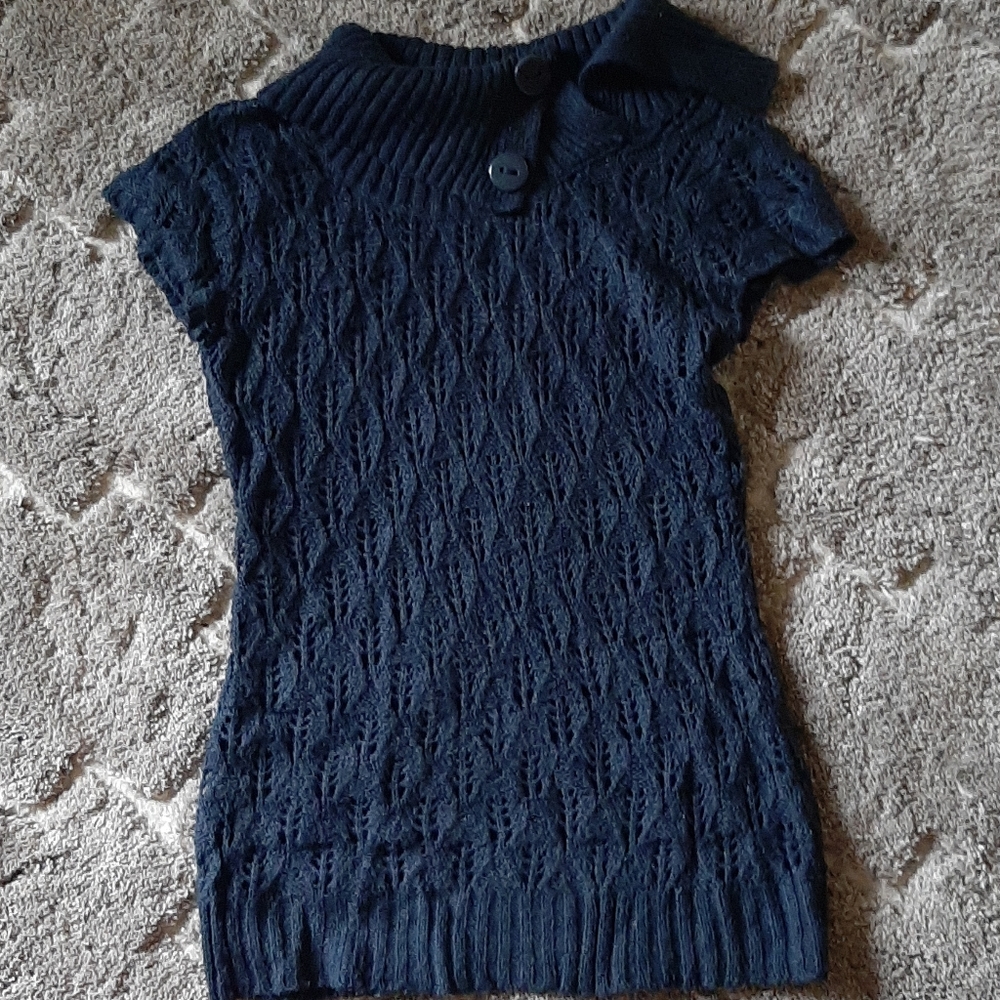 Vanity Navy Cowl neck Sweater